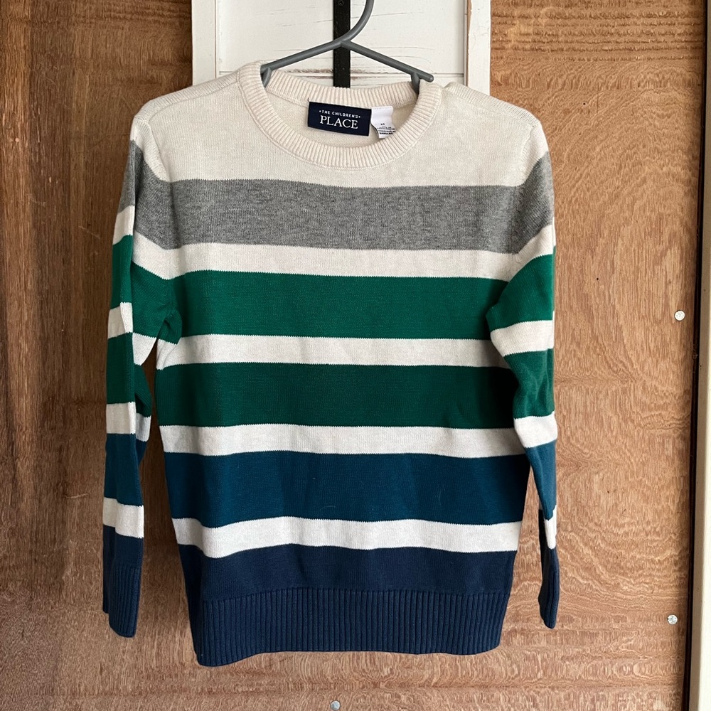 The Children's Place Striped Sweater - Green, Blue, Gray, NWOT, Sz 3T